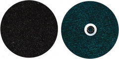 Norton - 5" Coarse Grade Aluminum Oxide Deburring Disc - 5/8-11 Threaded Center Hole, Quick Change Connection, Blue, 10,000 Max RPM - Eagle Tool & Supply