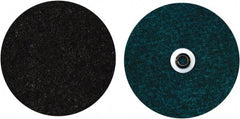Norton - 4-1/2" Coarse Grade Aluminum Oxide Deburring Disc - 5/8-11 Threaded Center Hole, Quick Change Connection, Blue, 12,000 Max RPM - Eagle Tool & Supply