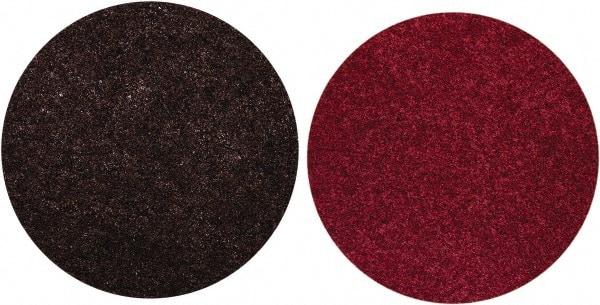 Norton - 3" Disc Diam, Aluminum Oxide Quick Change Disc - Type R Attaching System, Nonwoven, Maroon, Medium Grade, 18,000 RPM - Eagle Tool & Supply