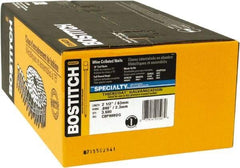 Stanley Bostitch - 13 Gauge 2-1/2" Long Siding Nails for Power Nailers - Steel, Galvanized Finish, Smooth Shank, Coil Wire Collation, Round Head, Blunt Diamond Point - Eagle Tool & Supply