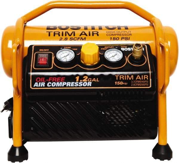 Stanley Bostitch - 1.5 hp, 2.80 CFM, Trim Air Compressor - 1.2 Gal Tank, 12 Amp, 120 psi, 110 AC - Eagle Tool & Supply