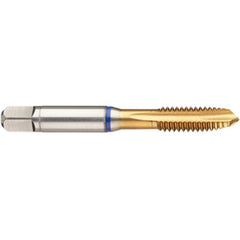 M5 x .80 3FL 6H PM Cobalt Spiral Point Plug Blue Ring Tap-TiN - Eagle Tool & Supply