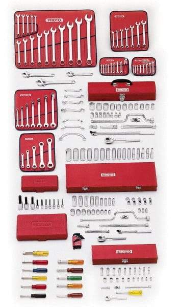 Proto - 194 Piece 1/4, 3/8 & 1/2" Drive Master Tool Set - Comes in Top Chest - Eagle Tool & Supply