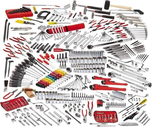 Proto - 411 Piece 1/4, 3/8 & 1/2" Drive Master Tool Set - Comes in Roller Cabinet with Top Chest - Eagle Tool & Supply