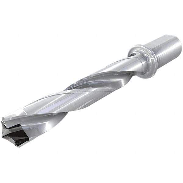 Iscar - 34 to 34.9mm Diam, 3xD, 102mm Max Drill Depth, 32mm Shank Diam, 201.2mm OAL, Replaceable Tip Drill - HFP-IQ Insert, 34 Seat Size, DFN Toolholder, Series ChamIOdrill - Eagle Tool & Supply