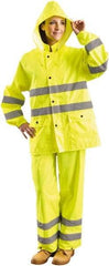 OccuNomix - Size 2XL, High Visibility Yellow, Rain Jacket - 2 Pockets - Eagle Tool & Supply