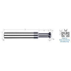 1/16DIA × 60 DEG CARB LR - Exact Industrial Supply