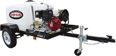 Simpson - Gas, 5.5 hp, 3,200 psi, 2.8 GPM, Cold Water Pressure Washer - CAT Triplex, 50' x 3/8" Hose - Eagle Tool & Supply