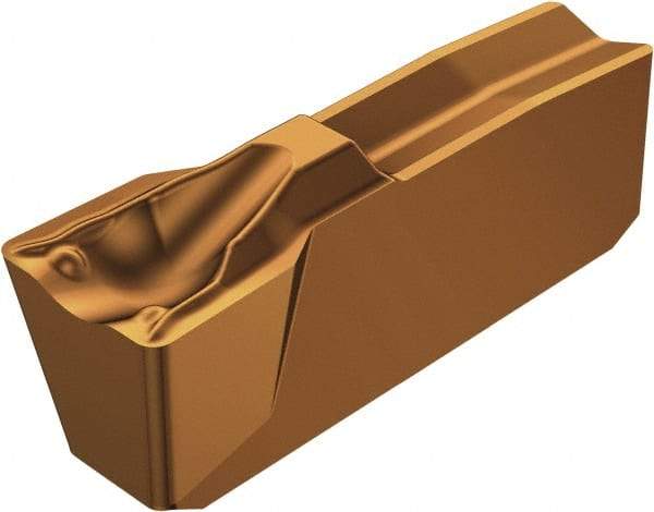 Sandvik Coromant - 40N151.3 7G Grade 1125, 5mm Cutting Width Carbide Grooving Insert - Neutral, 0.4mm Corner Radius, TiAlN Finish - Eagle Tool & Supply