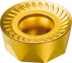 Sandvik Coromant - RCKT1204M0 MM Grade 2040 Carbide Milling Insert - TiCN/Al2O3/TiN Finish, 3/16" Thick, 12mm Inscribed Circle, 6mm Corner Radius - Eagle Tool & Supply