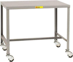 Little Giant - 48 Wide x 24" Deep x 42" High, Steel Heavy-Duty Machine Table - Fixed Legs, Gray - Eagle Tool & Supply