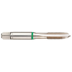 ‎3-56 3FL 2B Cobalt Spiral Point Plug Green Ring Tap-Bright Finish - Eagle Tool & Supply