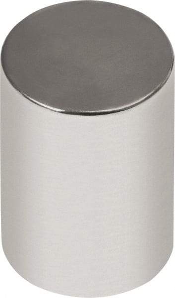 Mag-Mate - 1/4" Diam x 1/2" High Neodymium Rare Earth Magnet - 3.87 Lb Max Capacity, 180°F Max, Nickel Plated - Eagle Tool & Supply