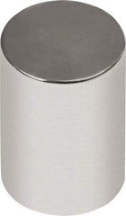 Mag-Mate - 1/4" Diam x 1/2" High Neodymium Rare Earth Magnet - 3.87 Lb Max Capacity, 180°F Max, Nickel Plated - Eagle Tool & Supply