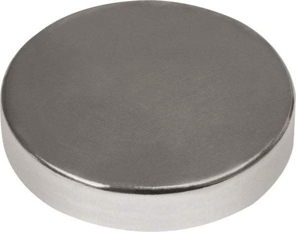 Mag-Mate - 3/4" Diam x 1/8" High Neodymium Rare Earth Magnet - 18 Lb Max Capacity, 180°F Max, Nickel Plated - Eagle Tool & Supply