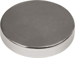 Mag-Mate - 1/2" Diam x 1/8" High Neodymium Rare Earth Magnet - 7.7 Lb Max Capacity, 180°F Max, Nickel Plated - Eagle Tool & Supply