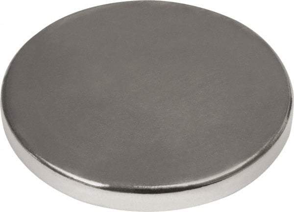 Mag-Mate - 1" Diam x 1/8" High Neodymium Rare Earth Magnet - 37.3 Lb Max Capacity, 180°F Max, Nickel Plated - Eagle Tool & Supply