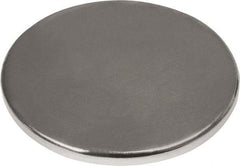 Mag-Mate - 1" Diam x 1/16" High Neodymium Rare Earth Magnet - 16.5 Lb Max Capacity, 180°F Max, Nickel Plated - Eagle Tool & Supply