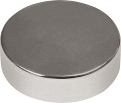 Mag-Mate - 1/2" Diam x 1/8" High Neodymium Rare Earth Magnet - 6.08 Lb Max Capacity, 180°F Max, Nickel Plated - Eagle Tool & Supply