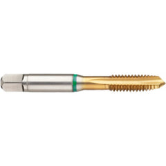 M4 x .70 3FL 6H Cobalt Spiral Point Plug Green Ring Tap-TiN - Eagle Tool & Supply