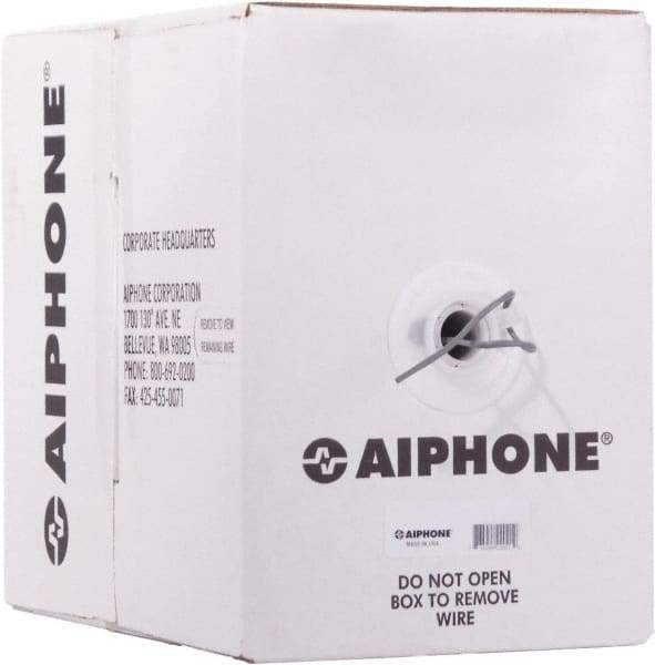 Aiphone - 18 AWG, 2 Wire, 1,000' OAL Unshielded Automation & Communication Cable - Polyethylene Insulation, 0.04" OD - Eagle Tool & Supply