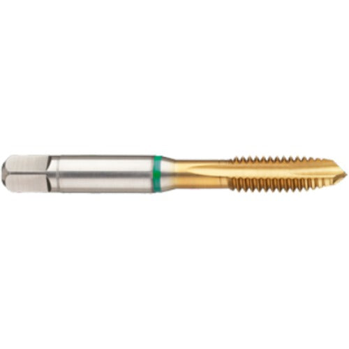‎6-32 3FL 2B Cobalt Spiral Point Plug Green Ring Tap-TiN - Eagle Tool & Supply