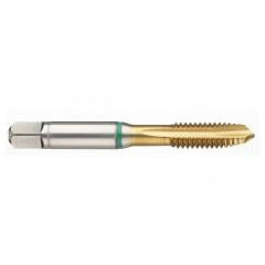44028 2B 3-Flute Cobalt Green Ring Spiral Point Plug Tap-TiN - Eagle Tool & Supply