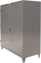 Strong Hold - 4 Shelf Locking Storage Cabinet - Steel, 72" Wide x 30" Deep x 78" High, Dark Gray - Eagle Tool & Supply
