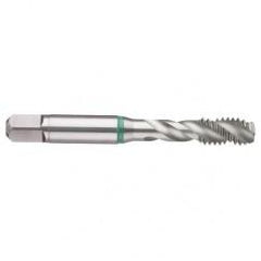 7/8-14 2B 4-Flute Cobalt Green Ring Semi-Bottoming 40 degree Spiral Flute Tap-Bright - Eagle Tool & Supply