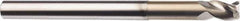 SGS - 1/2", 3 Flute, Single End, Solid Carbide, 0.06" Corner Radius End Mill - 6" OAL, 38° Helix, Right Hand Flute, 5/8" LOC, Right Hand Cut, 4-1/4" Extended Reach - Eagle Tool & Supply