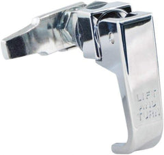 Made in USA - 2-1/4" Long x 3/4" Wide x 2.78" High, Lift & Turn Compression Latch - Zinc Plated Steel, with Polished Chrome Finish - Eagle Tool & Supply