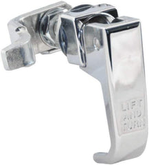 Made in USA - 2-1/4" Long x 3/4" Wide x 2.78" High, Lift & Turn Compression Latch - Zinc Plated Steel, with Polished Chrome Finish - Eagle Tool & Supply