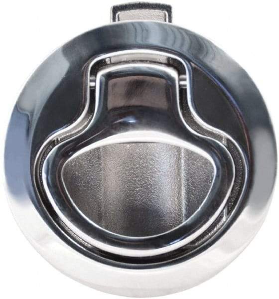 Value Collection - 1.96" Long x 0.88" Wide x 2.82" High, Flush Pull Latch - 316 Stainless Steel, with Electropolished Finish - Eagle Tool & Supply