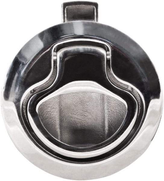 Value Collection - 1.96" Long x 0.88" Wide x 2.82" High, Flush Pull Latch - 316 Stainless Steel, with Electropolished Finish - Eagle Tool & Supply