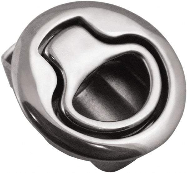 Value Collection - 1.96" Long x 0.88" Wide x 2.82" High, Flush Pull Latch - 316 Stainless Steel, with Electropolished Finish - Eagle Tool & Supply