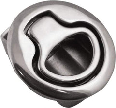 Value Collection - 1.96" Long x 0.88" Wide x 2.82" High, Flush Pull Latch - 316 Stainless Steel, with Electropolished Finish - Eagle Tool & Supply