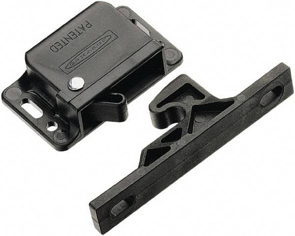 Made in USA - 2.83" Long x 0.67" Wide x 1.05" High, Grabber Catch Latch - Plastic, with Black Finish - Eagle Tool & Supply