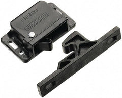Made in USA - 2.83" Long x 0.67" Wide x 1.05" High, Grabber Catch Latch - Plastic, with Black Finish - Eagle Tool & Supply