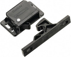 Made in USA - 2.83" Long x 0.67" Wide x 1.05" High, Grabber Catch Latch - Plastic, with Black Finish - Eagle Tool & Supply