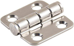 Made in USA - 1-1/2" Long x 1-1/2" Wide, Cabinet Hinge - 316 Stainless Steel, High Gloss Finish - Eagle Tool & Supply