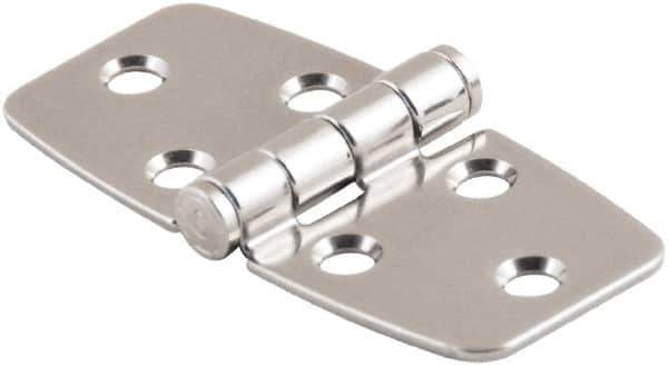 Made in USA - 2.44" Long x 3.07" Wide, Cabinet Hinge - 316 Stainless Steel, High Gloss Finish - Eagle Tool & Supply