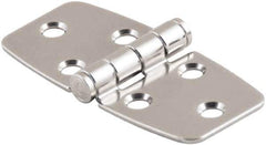 Made in USA - 2.44" Long x 3.07" Wide, Cabinet Hinge - 316 Stainless Steel, High Gloss Finish - Eagle Tool & Supply