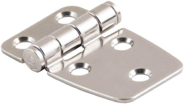 Made in USA - 1.73" Long x 2.28" Wide, Cabinet Hinge - 316 Stainless Steel, High Gloss Finish - Eagle Tool & Supply