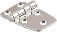Made in USA - 1.73" Long x 2.28" Wide, Cabinet Hinge - 316 Stainless Steel, High Gloss Finish - Eagle Tool & Supply