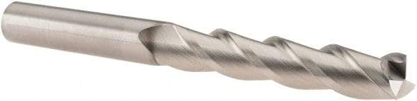 SGS - 1/2", 2-1/2" LOC, 1/2" Shank Diam, 5" OAL, 3 Flute, Solid Carbide Square End Mill - Single End, TiB2 Finish, Spiral Flute, 38° Helix, Centercutting, Right Hand Cut, Right Hand Flute, Series 43 - Eagle Tool & Supply