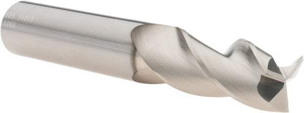 SGS - 1/2", 1" LOC, 1/2" Shank Diam, 3" OAL, 3 Flute, Solid Carbide Square End Mill - Single End, TiB2 Finish, Spiral Flute, 38° Helix, Centercutting, Right Hand Cut, Right Hand Flute, Series 43 - Eagle Tool & Supply
