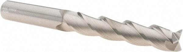 SGS - 5/8", 3-1/4" LOC, 5/8" Shank Diam, 6" OAL, 3 Flute, Solid Carbide Square End Mill - Single End, TiB2 Finish, Spiral Flute, 38° Helix, Centercutting, Right Hand Cut, Right Hand Flute, Series 43 - Eagle Tool & Supply