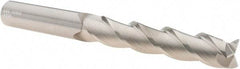 SGS - 5/8", 3-1/4" LOC, 5/8" Shank Diam, 6" OAL, 3 Flute, Solid Carbide Square End Mill - Single End, TiB2 Finish, Spiral Flute, 38° Helix, Centercutting, Right Hand Cut, Right Hand Flute, Series 43 - Eagle Tool & Supply