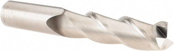 SGS - 5/8", 2-1/8" LOC, 5/8" Shank Diam, 4" OAL, 3 Flute, Solid Carbide Square End Mill - Single End, TiB2 Finish, Spiral Flute, 38° Helix, Centercutting, Right Hand Cut, Right Hand Flute, Series 43 - Eagle Tool & Supply
