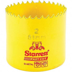 Starrett - 2" Diam, 1-5/8" Cutting Depth, Hole Saw - High Speed Steel Saw, Toothed Edge - Eagle Tool & Supply